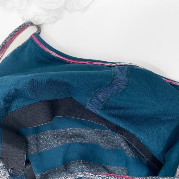 SOLD Lululemon Teal Stripe Print Spaghetti - Picture 4 of 5